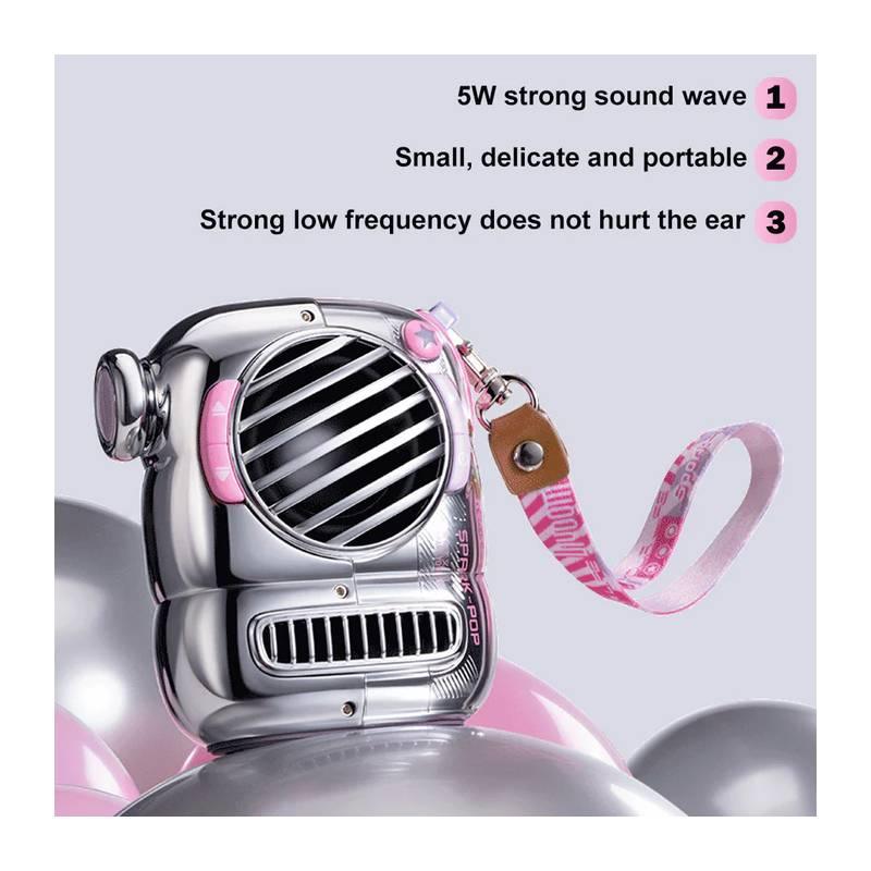 Divoom Spark-Pop Portable Bluetooth Mini Speaker - Pink - Tashqila Divoom Spark-Pop Portable Bluetooth Mini Speaker - Pink - Tashqila